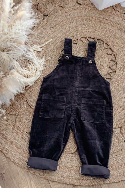 Ribbed corduroy dungarees