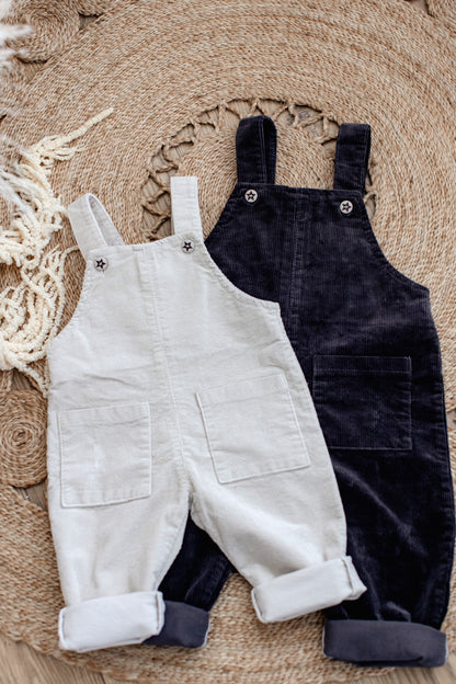 Ribbed corduroy dungarees